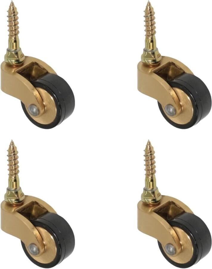 Zwenkwielen geruisloze rubberen wielen retro meubelwielen 360 graden zwenkwielen zware wielen transportwielen reservewielen voor retro meubels (retro)