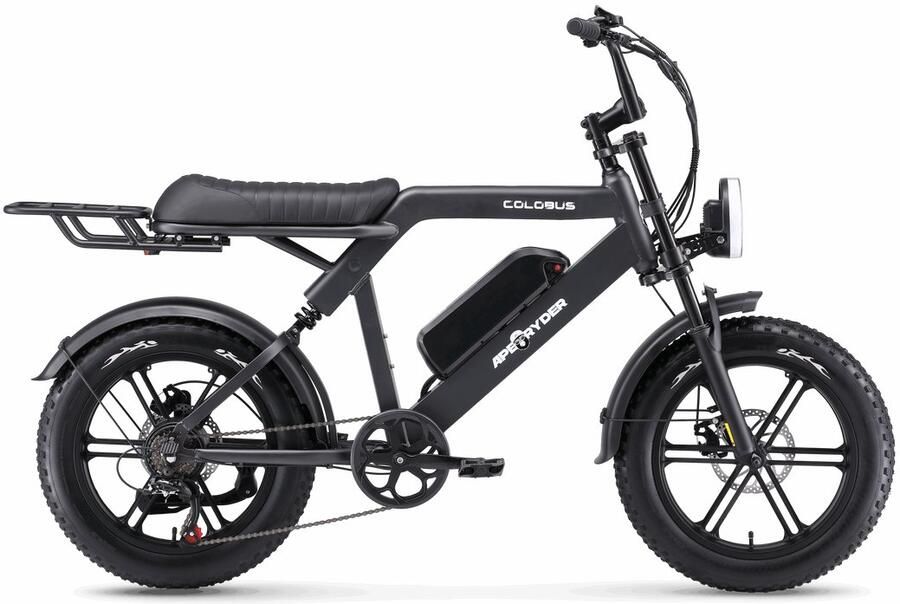 Ebikekopen.com ApeRyder Colobus Fatbike Rijklaar Incl. Slot Kettingbeschermer Voetensteuntje -Straatlegaal Ebike Elektrische Fiets Met Accessoires
