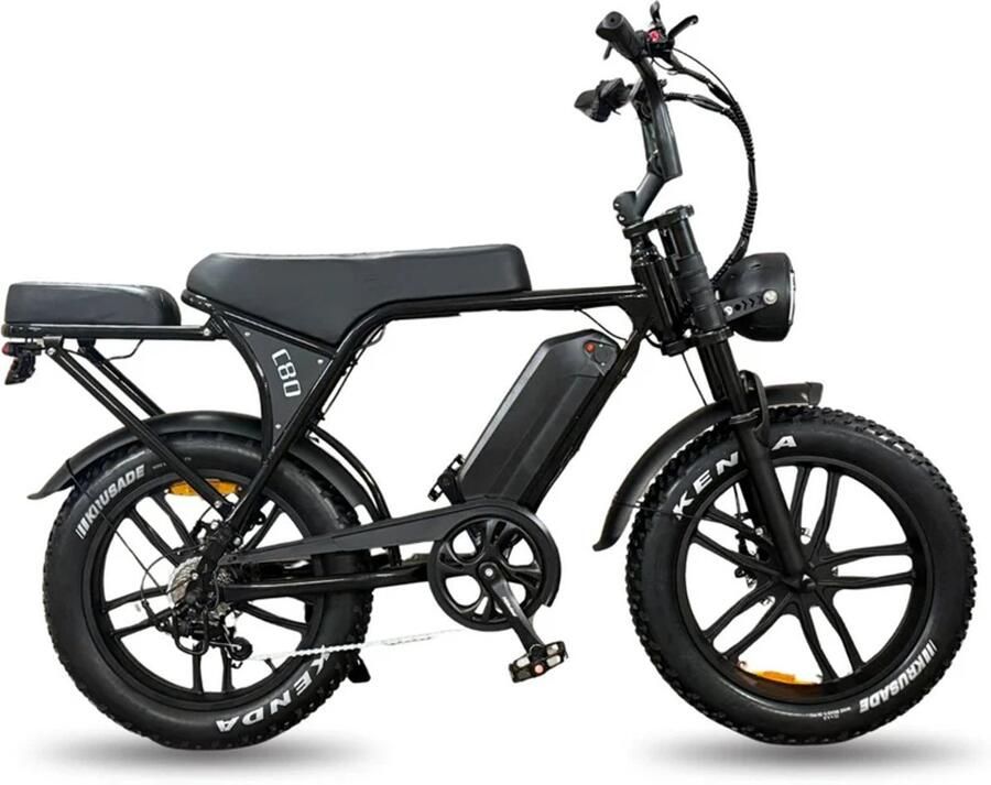 Ebikekopen.com Fatbike OUXI C80 Nieuwste Model Hydraulische rem 2025 2026 Model Incl. Slot Telefoonhouder Alarmsysteem NVC-chip Voetensteuntje Met Accessoires Straatlegaal Ebike Elektrische Fiets OUXI - Foto 2