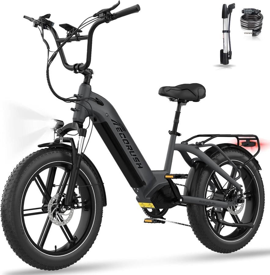Hitway Elektrische Fiets BK33 E-Bike met 250W Middenmotor 26*2.35 Inch City Commuter EBike met Afneembare 36V 10.4Ah Lithium Batterij 7 Versnellingen IP54 Waterdicht