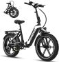 ECORUSH Elektrische Fiets ECO R2 20*4.0 Inch Fat Tire City Commuter EBike met Afneembare 48V 10.4Ah Lithium Batterij Mountain E-Bike met 250W Motor 7 Versnellingen IP54 Waterdicht - Thumbnail 1