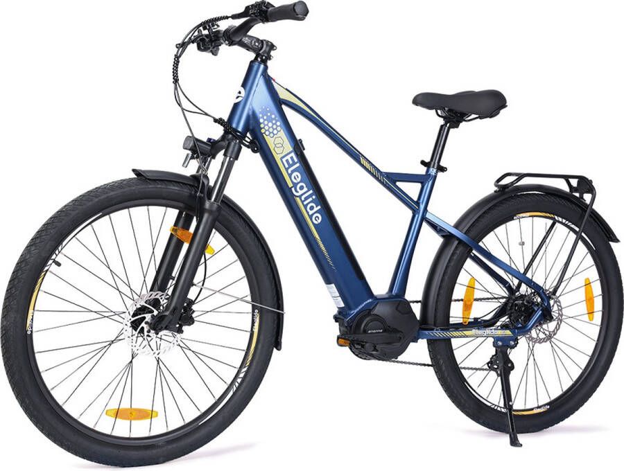 Eleglide C1 27 5 inch Trekkingfiets met 250W Ananda Mid-Drive motor 14 5Ah accu max 150km actieradius hydraulische vering en hydraulische schijfremmen Shimano 7 versnellingen Blauw