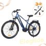 Eleglide C1 27 5 inch Trekkingfiets met 250W Ananda Mid-Drive motor 14 5Ah accu max 150km actieradius hydraulische vering en hydraulische schijfrem Shi o 7 versnellingen Blauw - Thumbnail 2