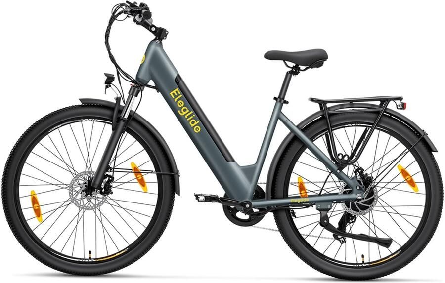 Elegilde Eleglide T1 Step-Thru elektrische trekkingfiets 27 5 Inch CST-banden 36V 13Ah accu 250W borstelloze motor 25Km h Shi o 7 versnellingen 100km maximaal bereik IPX4 waterdicht 120kg maximale belasting Dubbele schijfrem Grijs - Foto 5