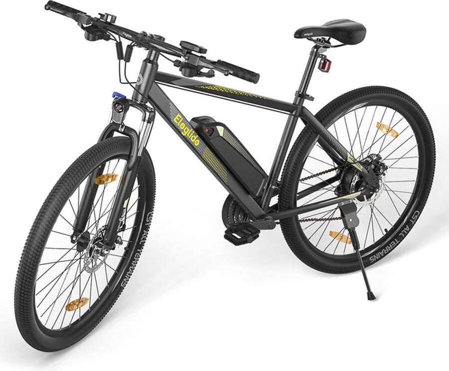 Eleglide M1 Plus 29 inch Elektrische Fiets 36V 12.5Ah Batterij 250W Motor 25km h Max Snelheid Shi o 21 versnellingen 100KM Max Bereik Dubbele Schijfrem Gezellig Schuim Zadel MTB Bromfiets Smart APP Zwart