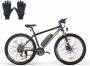 Eleglide M1 Plus 29 inch Elektrische Fiets 36V 12.5Ah Batterij 250W Motor 25km h Max Snelheid Shi o 21 versnellingen 100KM Max Bereik Dubbele Schijfrem Gezellig Schuim Zadel MTB Bromfiets Smart APP Zwart - Thumbnail 1