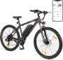 Eleglide M2 27 5 Elektrische Bromfiets Mountainbike 250W Motor 25km h Snelheid 36V 15Ah Accu 125km Max Bereik 120kg Max Belasting Shi o 24 Versnellingen Hydraulische Schijfrem APP Bediening Zwart - Thumbnail 1