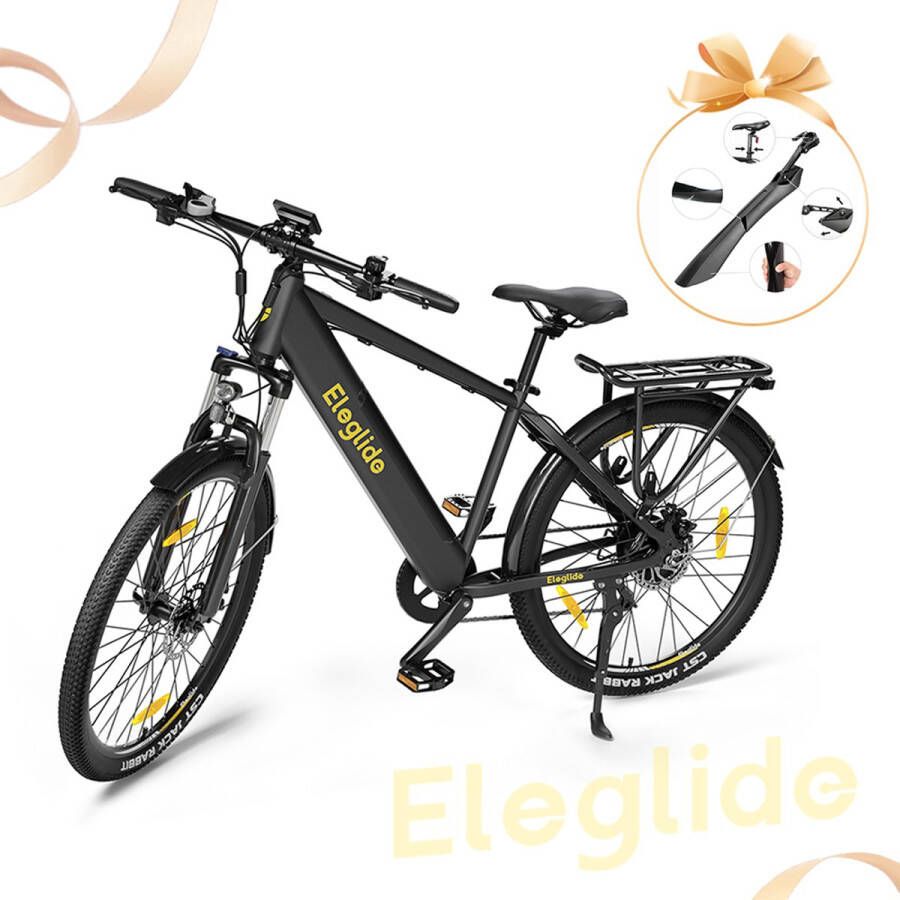 Eleglide T1 E-Bike 27.5-inch e bike voor vrouwen en mannen mountainbike elektrische fiets met 250w motor 36V 12 5Ah accu Shimano 7 versnellingen LCD display Actieradius 100km (hulpmodus) Maximale snelheid: 25 km u