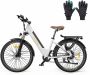 Eleglide T1 Step-Thru elektrische trekkingfiets 27 5 Inch CST-banden 36V 13Ah accu 250W borstelloze motor 25Km h Shi o 7 versnellingen 100km maximaal bereik IPX4 waterdicht 120kg maximale belasting Dubbele schijfrem Wit - Thumbnail 1