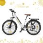 Eleglide T1 Step-Thru elektrische trekkingfiets 27 5 Inch CST-banden 36V 13Ah accu 250W borstelloze motor 25Km h Shi o 7 versnellingen 100km maximaal bereik IPX4 waterdicht 120kg maximale belasting Dubbele schijfrem Wit - Thumbnail 2