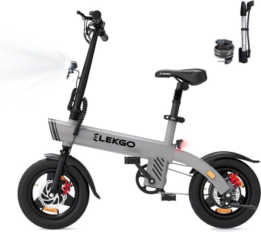 ELEKGO Elektrische Fiets EG01 14 Inch City Commuter EBike met 36V 7.8Ah Lithium Batterij Volwassenen en Jongeren E-Bike met 250W Motor