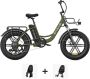 Engwe Black Friday Family Deal! L20 Groen + Kinderzitjes + Telefoonhouder + Kettingslot 250W Elektrische Fatbike - Thumbnail 1