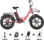 Engwe Black Friday Family Deal! L20 Roze + Kinderzitjes + Telefoonhouder + Kettingslot 250W Elektrische Fatbike - Thumbnail 2