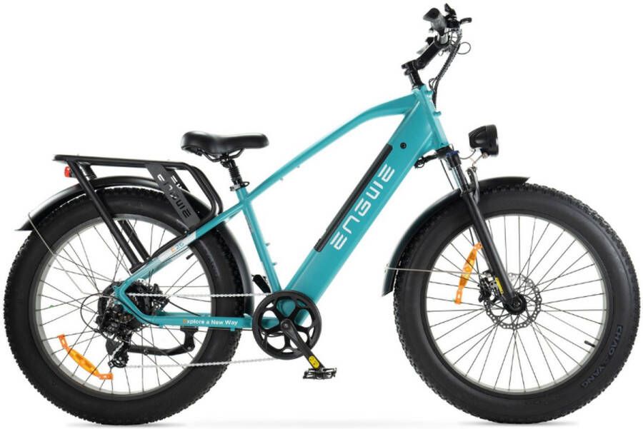 Engwe E26 Elektrische fiets Actieradius 140km Verwijderbare batterij 48V16Ah Motor 250W Shi o 7 versnellingen met voorvering VTC Fatbike Blauw