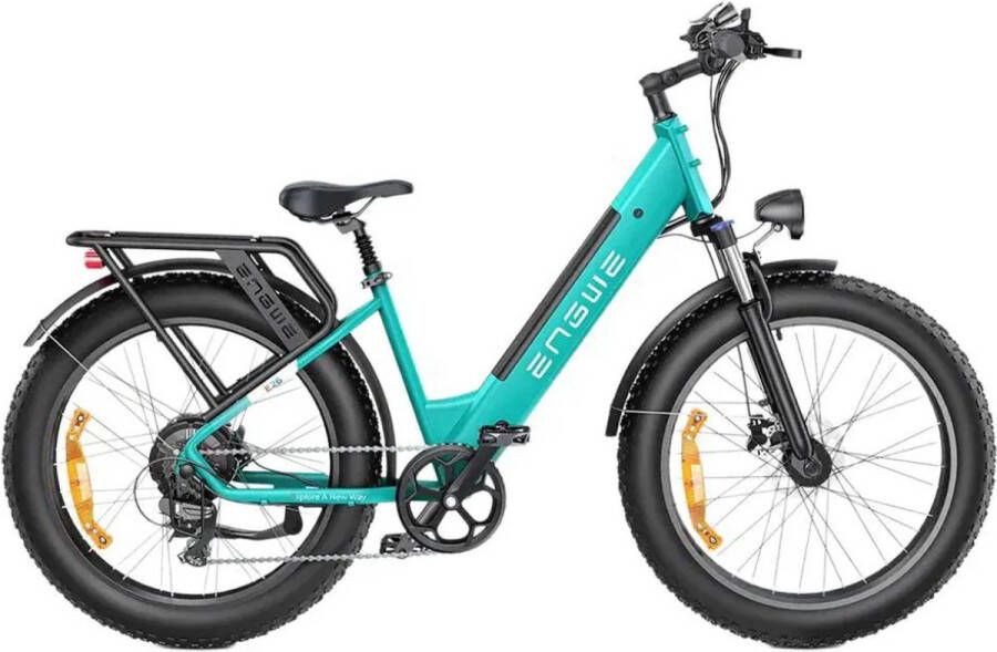 Engwe E26 ST Elektrische Fatbike E-bike Lage Instap 26 Inch 250W Motor 7 Versnellingen 140 km Actieradius Hydraulische Schijfrem Blauw