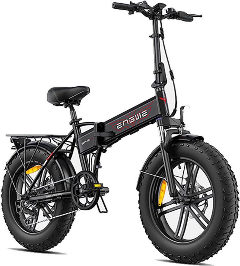 Engwe Elektrische Fiets EP-2 BOOST Elektrische Vouwfiets 250W Motor 48V 13Ah Accu 100 km Actieradius 20 Inch Shi o 7 Versnellingen Mechanische Schijfrem Zwart