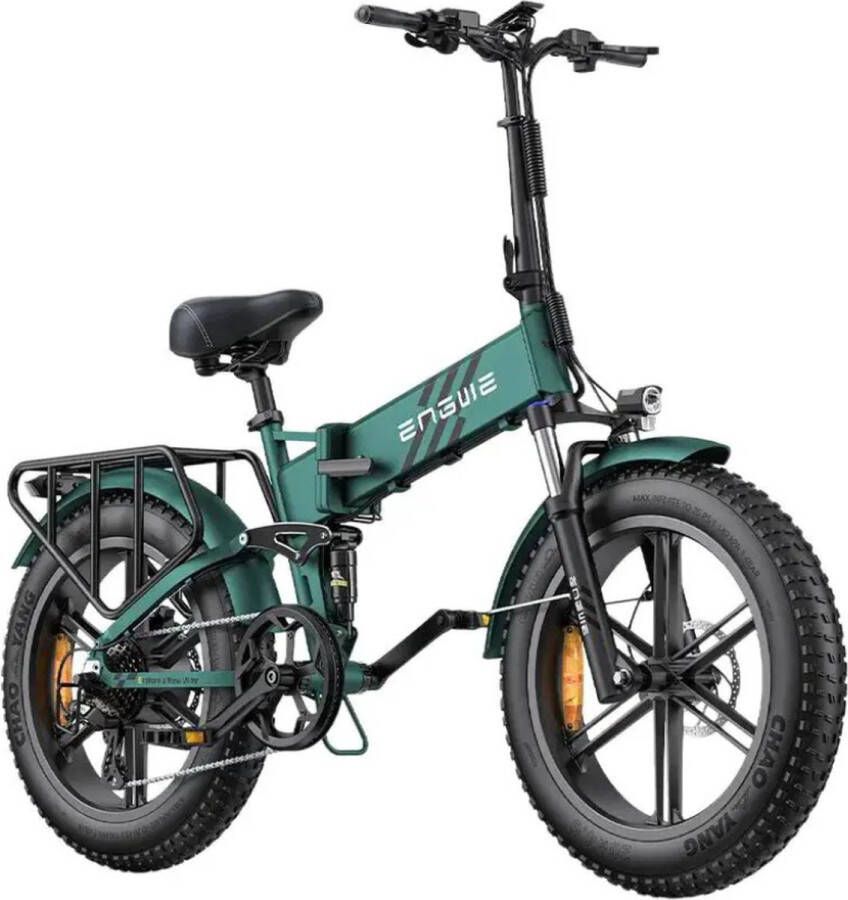 Engwe Engine Pro 2.0 Elektrische Vouwfiets Fatbike 20 Inch 250W Motor 8 Versnellingen 110 km Actieradius Hydraulische Schijfrem Groen