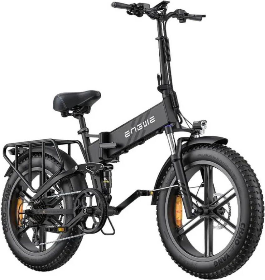 Engwe Engine Pro 2.0 Elektrische Vouwfiets Fatbike 20 Inch 250W Motor 8 Versnellingen 110 km Actieradius Hydraulische Schijfrem Zwart