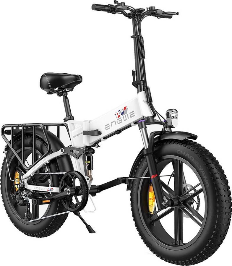 Engwe Engine X 250W Motor Opvouwbare Ebike Fat Tire Elektrische fiets 13Ah Batterij 25 km u Max. Snelheid 100 km Bereik Wit