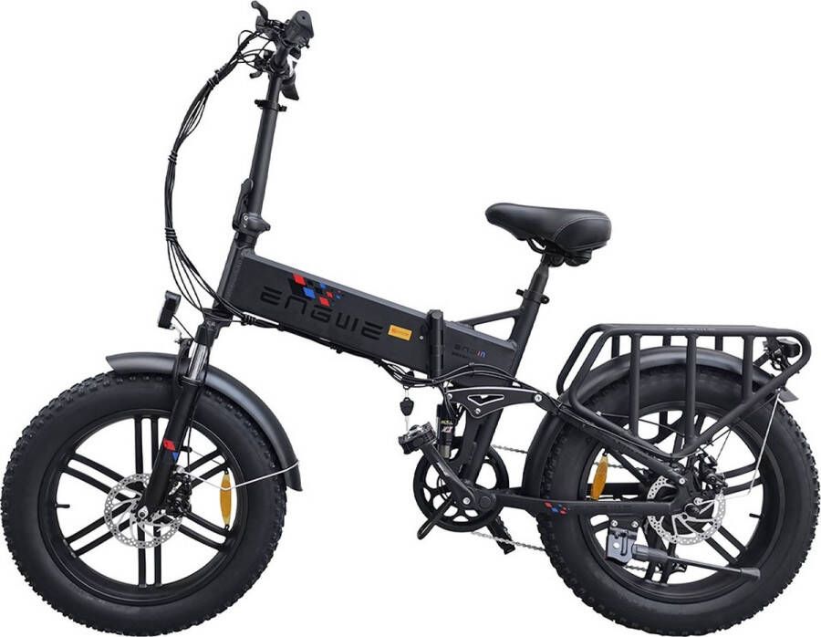 Engwe Engine X 250W Motor Opvouwbare Ebike Fat Tire Elektrische fiets 13Ah Batterij 25 km u Max. Snelheid 100 km Bereik Zwart