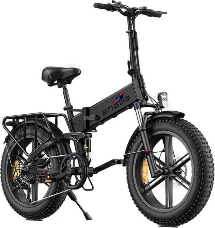 Engwe Engine X Elektrische Vouwfiets Fatbike 20 Inch 250W Motor 7 Versnellingen 100 km Actieradius Mechanische Schijfrem Zwart