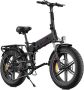 Engwe Engine X Elektrische Vouwfiets Fatbike 20 Inch 250W Motor 7 Versnellingen 100 km Actieradius Mechanische Schijfrem Zwart - Thumbnail 1