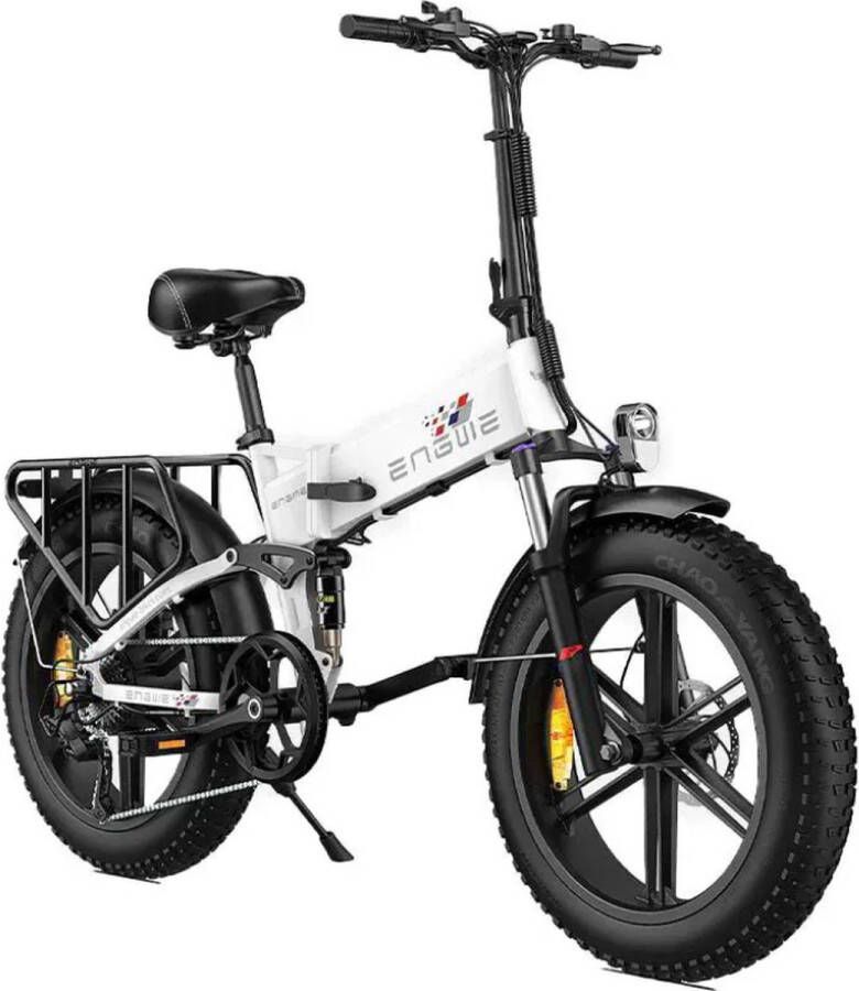 Engwe Engine X Elektrische Vouwfiets Fatbike 20 Inch 250W Motor 7 Versnellingen 100 km Actieradius Mechanische Schijfrem Wit