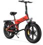 Engwe Engine X 250W Motor Opvouwbare Ebike Fat Tire Elektrische fiets 13Ah Batterij 25 km u Max. Snelheid 100 km Bereik Rood——Gratis geschenk voor een beperkte tijd: stuurtas + houder voor mobiele telefoon + combinatieslot - Thumbnail 2