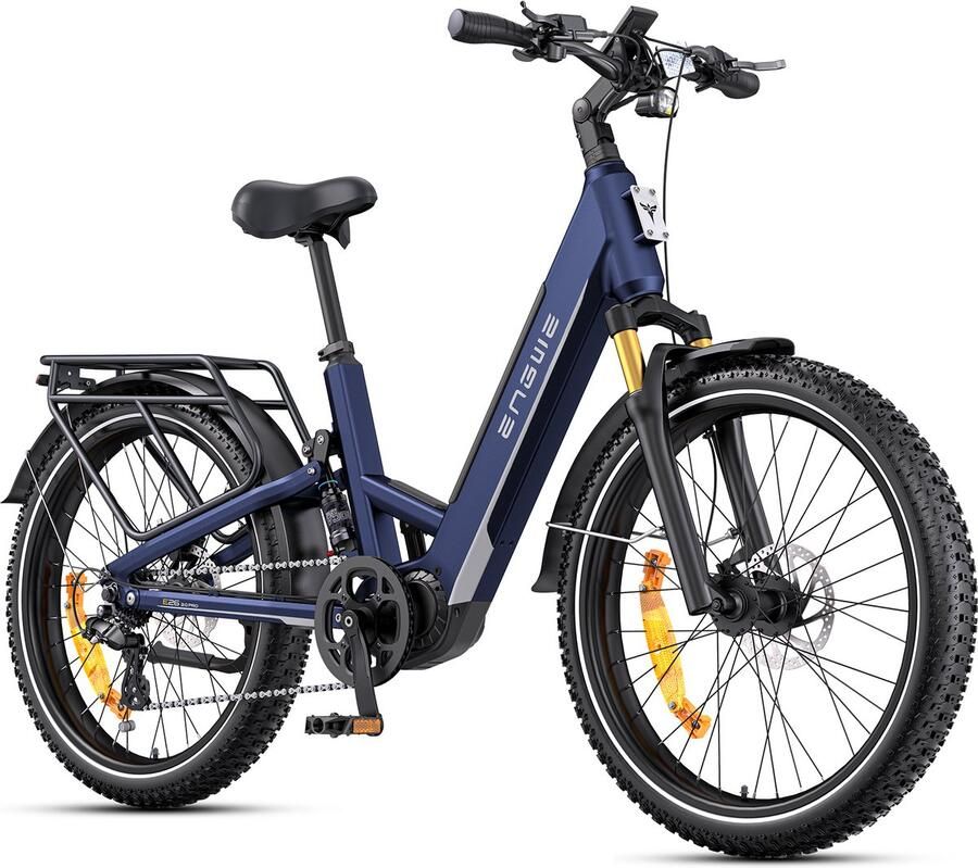Engwe E26 3.0 Pro Elektrische Fiets 250W 100Nm Koppel 720Wh 15Ah Afneembare Accu 135KM Groot Bereik 4A Snel Opladen 4‑Staaf Volledige Vering Shi o 8‑Versnelling APP‑besturing All‑Terrain Middenmotor E‑fiets Blauw