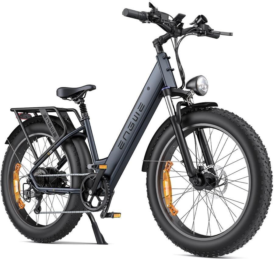 Engwe E26 ST Elektrische fiets 26 inch Elektrische Fatbike 250W 70Nm 48V 16Ah 140 km Actieradius Shi o 7V Schijfrem Aluminium E-bike 25 km u Stad Offroad Sneeuw Strand Berg Zwart