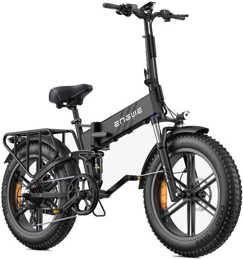 Engwe ENGINE PRO 2.0 E-Bike -20 inch 120km actieradius 250W motor zwart