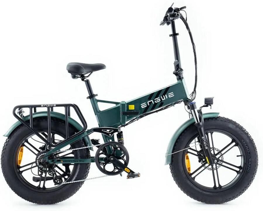 Engwe Engine Pro 2.0 Elektrische Vouwfiets Fatbike 20 Inch 250W Motor 8 Versnellingen 110 km Actieradius Hydraulische Schijfrem Groen - Foto 1