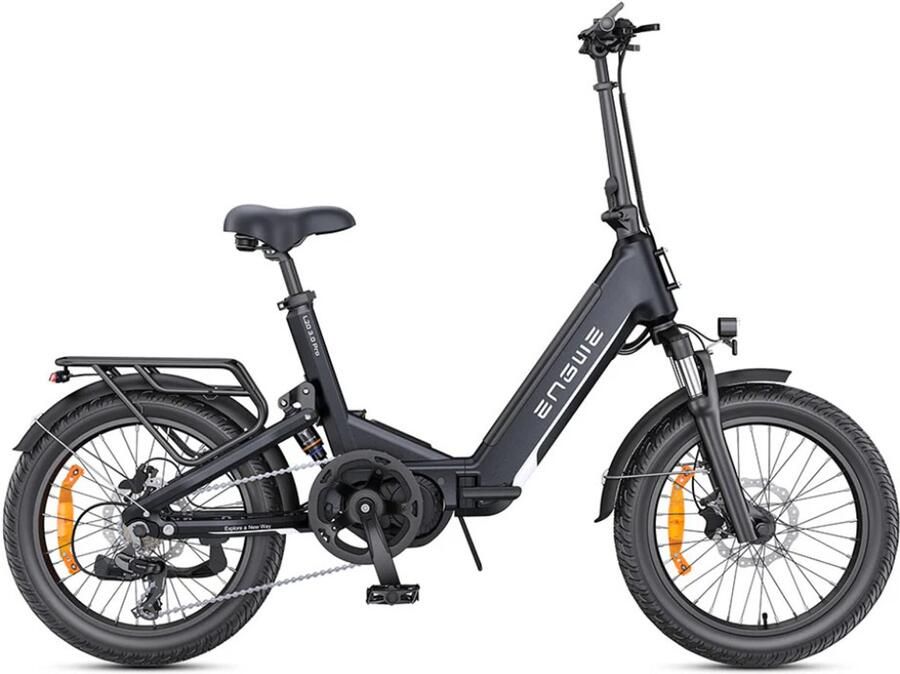 Engwe L20 3.0 Pro Elektrische Vouwfiets E-bike 20 Inch 250W Middenmotor 7 Versnellingen 160 km Actieradius Hydraulische Schijfrem Zwart