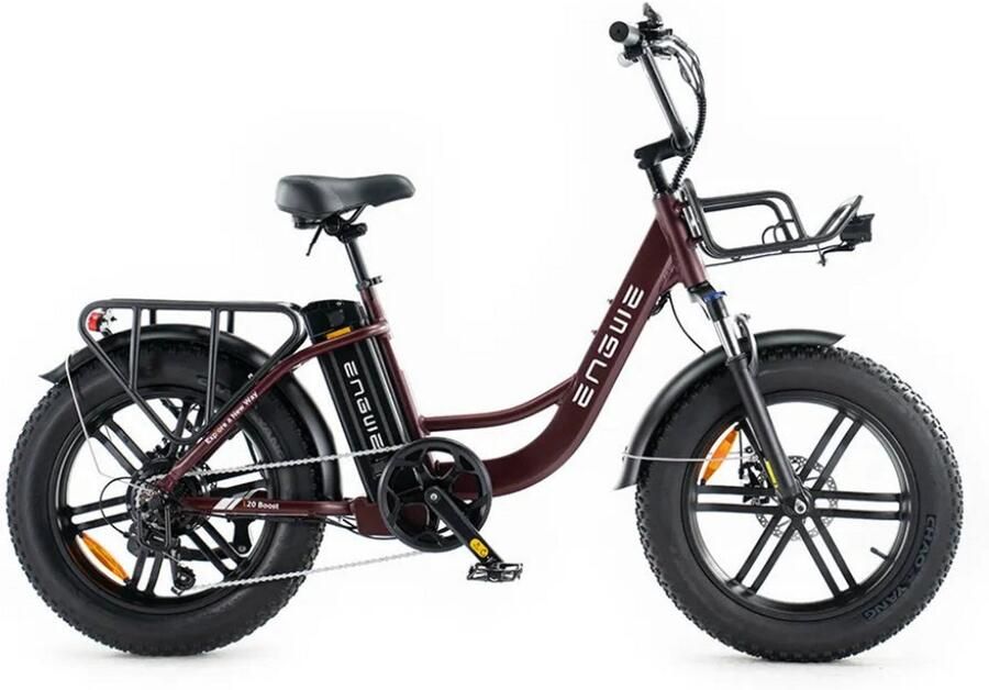 Engwe L20 Boost Elektrische Fatbike E-bike 20 Inch 250W Motor 7 Versnellingen 126 km Actieradius Mechanische Schijfrem Rood