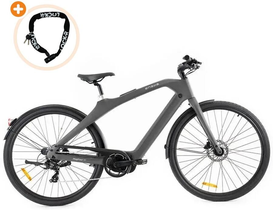 Engwe Mapfour N1 Pro Elektrische Fiets 28 inch 250W motor Actieradius tot 100 km Hydraulische rem 360Wh accu Grijs