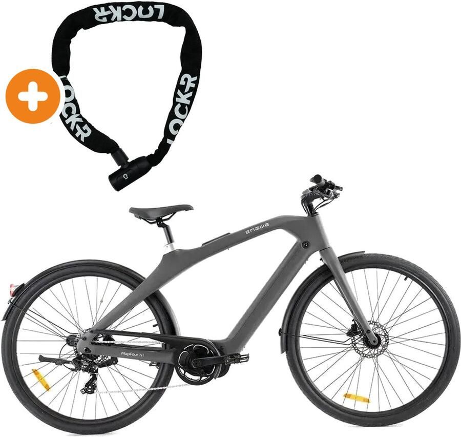 Engwe Mapfour N1 Pro Elektrische Fiets 28 inch 250W motor Actieradius tot 100 km Hydraulische rem 360Wh accu Grijs