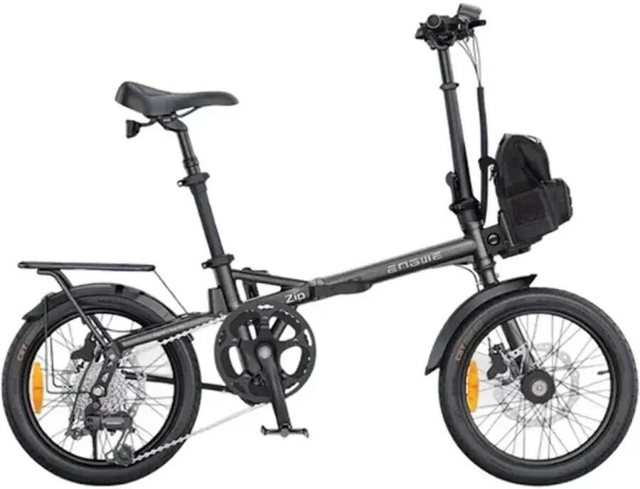Engwe Zip Elektrische Vouwfiets Grijs Opvouwbaar in 3 Seconden Tot 120 km Actieradius Koppelsensor Slechts 17 kg