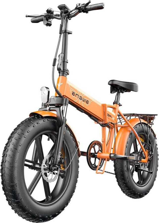 Engwe EP 2 PRO Elektrische Vouwfiets 250 W motor 20 * 4-inch dikke band 48 V 13 Ah batterij 120 km bereik-oranje