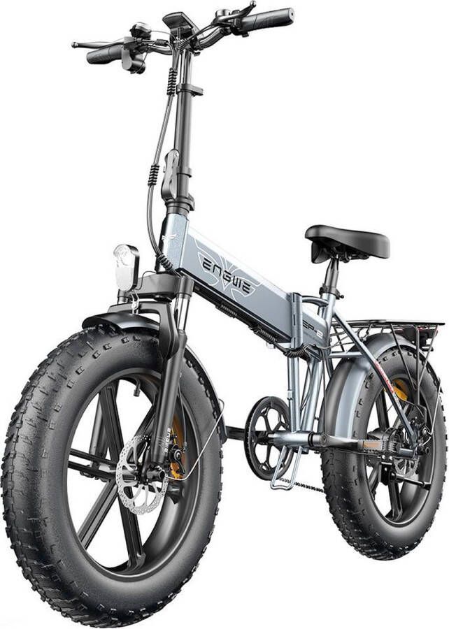 Engwe EP-2-PRO opvouwbare elektrische fiets 250 W motor 20 * 4-inch dikke band 48 V 13 Ah batterij 42 km u Max. snelheid 120 km bereik-grijs