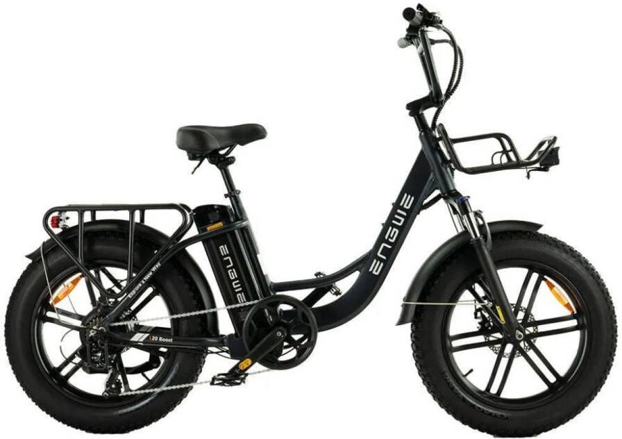 Engwe L20 Boost Elektrische Fatbike E-bike 20 Inch 250W Motor 7 Versnellingen 126 km Actieradius Mechanische Schijfrem Zwart