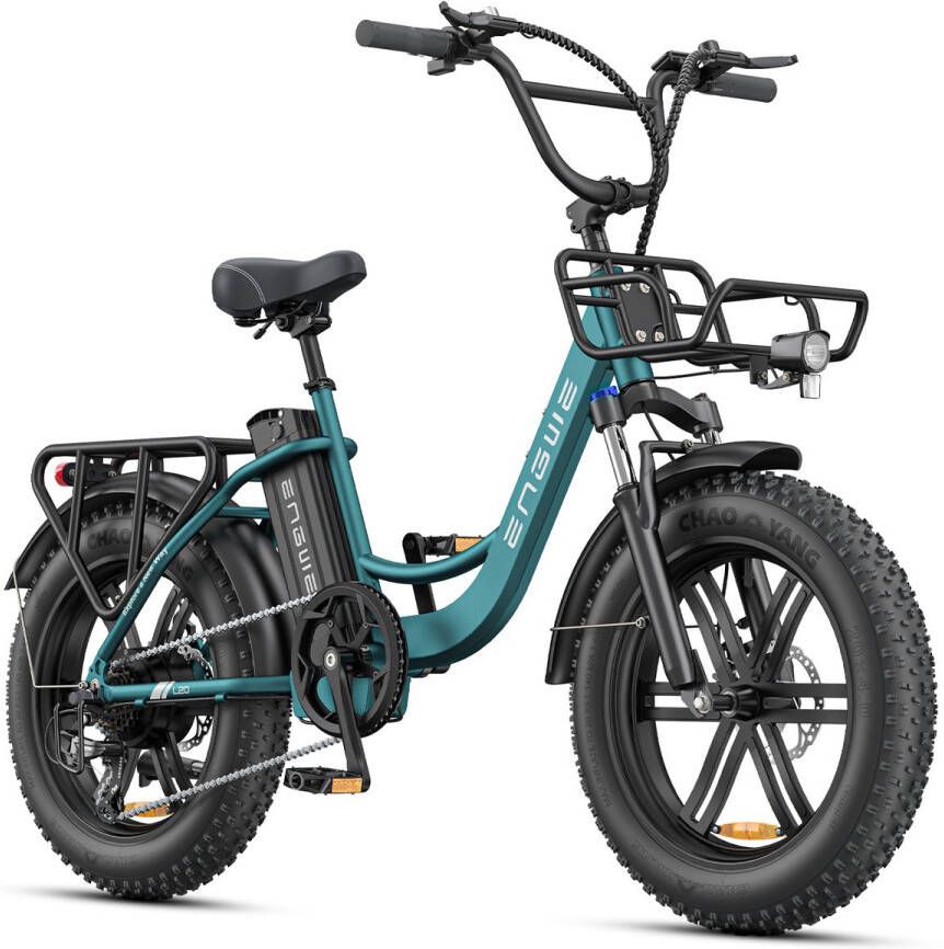 Engwe L20 Boost Elektrische fiets Actieradius 120km Verwijderbare batterij 48V13Ah Motor 250W Shi o 7 versnellingen Met voor schokdemper Mechanische Schijfrem 20 Inch Commuter E-Bike Fatbike Groente