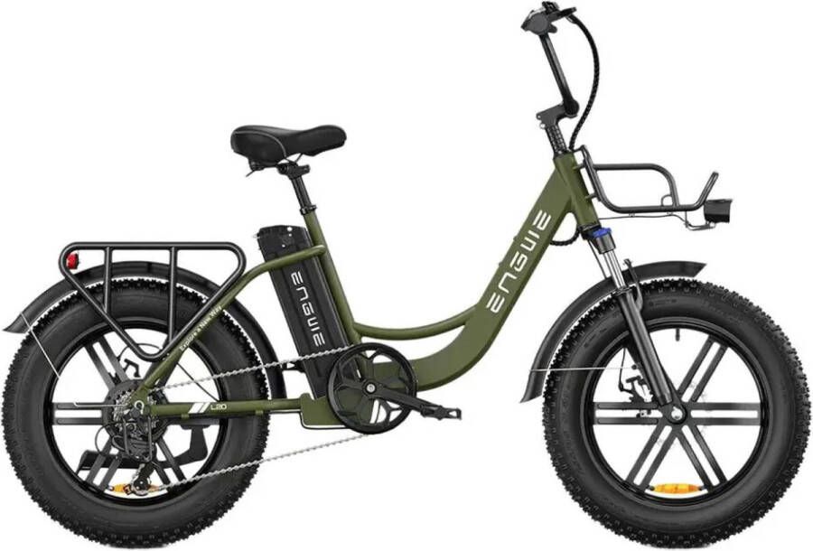 Engwe L20 Elektrische Fatbike E-bike 20 Inch 250W Motor 7 Versnellingen 140 km Actieradius Mechanische Schijfrem Groen