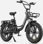 Engwe L20 Elektrische Fatbike E-bike 20 Inch 250W Motor 7 Versnellingen 140 km Actieradius Mechanische Schijfrem Zwart - Thumbnail 1