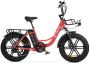 Engwe L20 Elektrische Fatbike E-bike 20 Inch 250W Motor 7 Versnellingen 140 km Actieradius Mechanische Schijfrem Roze - Thumbnail 1