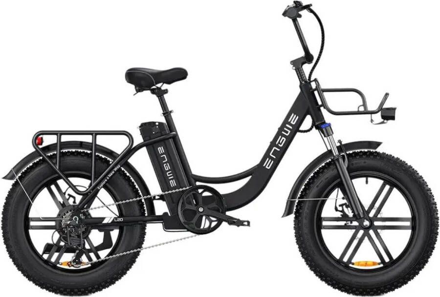 Engwe L20 Elektrische Fatbike E-bike 20 Inch 250W Motor 7 Versnellingen 140 km Actieradius Mechanische Schijfremmen Zwart