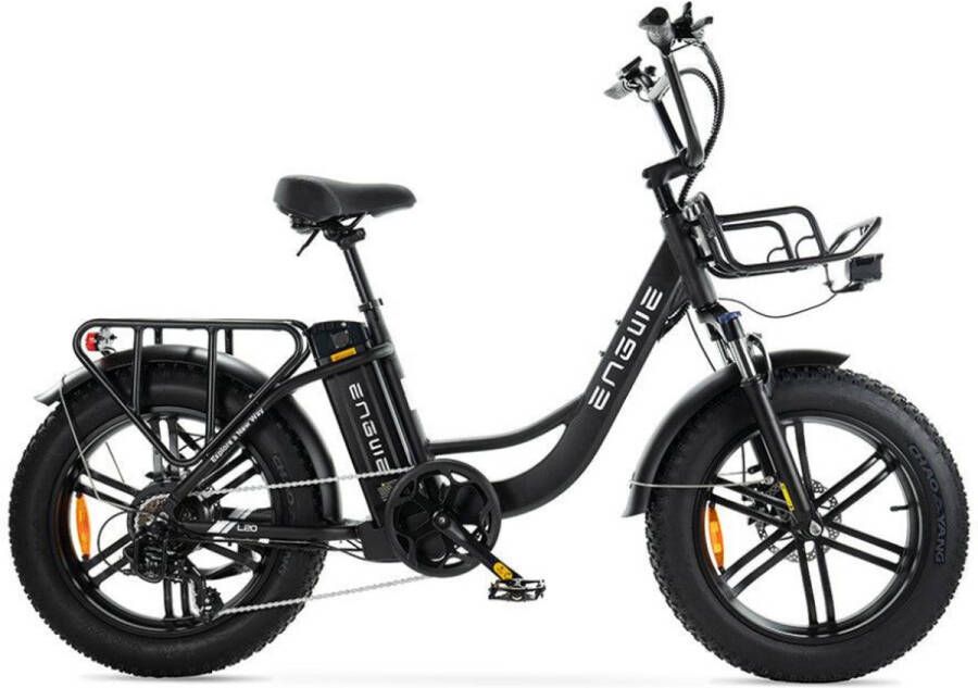 Engwe L20 Elektrische Fatbike E-bike 20 Inch 250W Motor 7 Versnellingen 140 km Actieradius Mechanische Schijfremmen Zwart