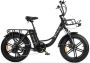 Engwe L20 Elektrische Fatbike E-bike 20 Inch 250W Motor 7 Versnellingen 140 km Actieradius Mechanische Schijfrem Zwart - Thumbnail 1