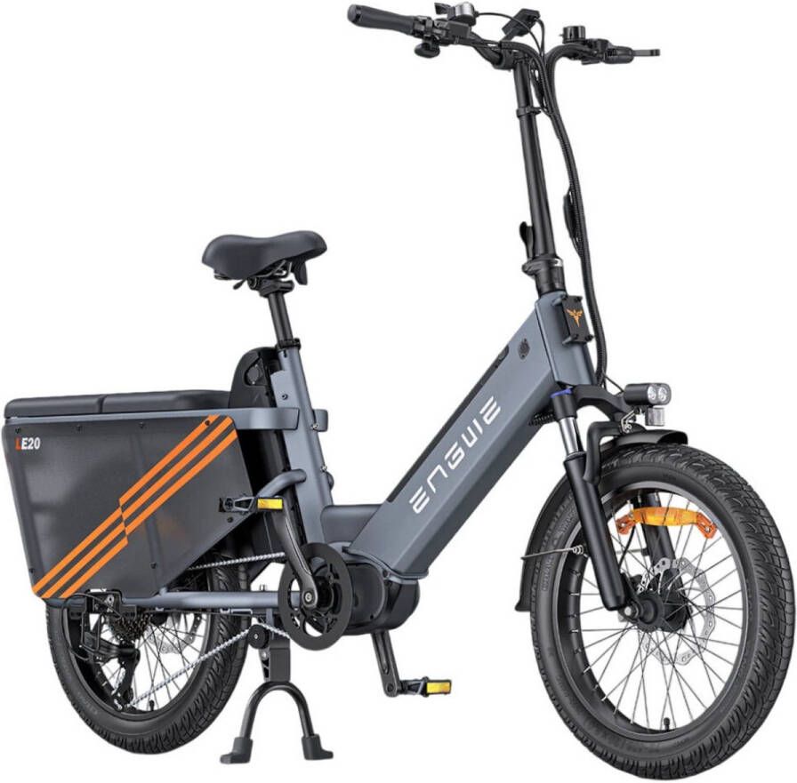Engwe LE20 Elektrische Fiets E-bike Dubbele Accu Lage Instap 20 Inch 250W Motor 7 Versnellingen 350 km Actieradius Hydraulische Schijfrem Grijs