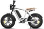 Engwe M20 (13Ah) Elektrische Fatbike Enkele Accu 20 Inch 250W Motor 7 Versnellingen 75 km Actieradius Mechanische Schijfrem Wit - Thumbnail 2