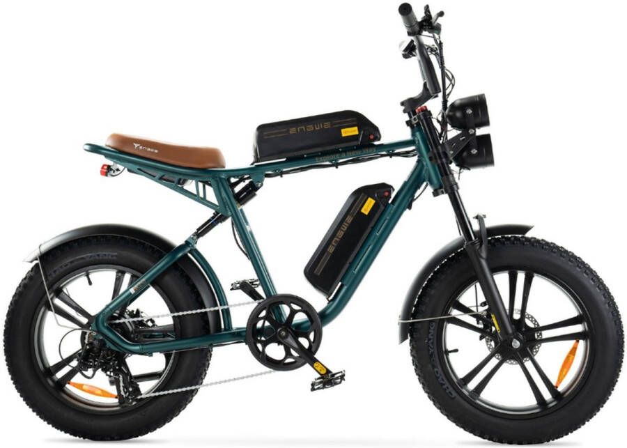 Engwe M20 (26Ah) Elektrische Fatbike Dubbele Accu 20 Inch 250W Motor 7 Versnellingen 150 km Actieradius Mechanische Schijfremmen Groen